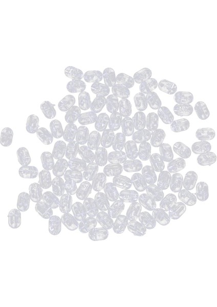 100 Adet / Grup Balıkçılık Plastik Oval Boncuk Çift Inci Matkap Çapraz Boncuk 5X8MM (Yurt Dışından)