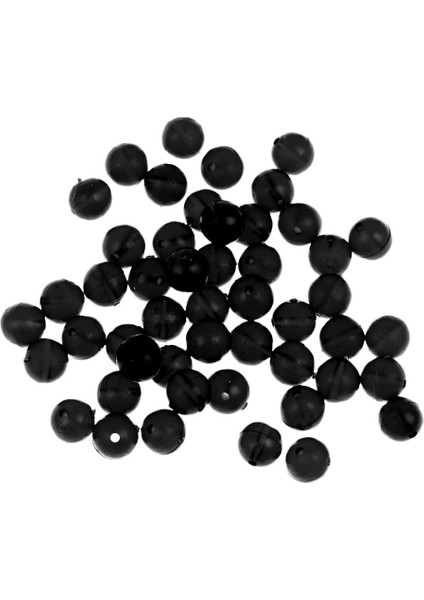 50X 8mm Yuvarlak Yüzen Teçhizat Boncuk Yumuşak Sazan Balıkçılık Boncuk Balıkçılık Siyah Mücadele Siyah (Yurt Dışından) indirimleri