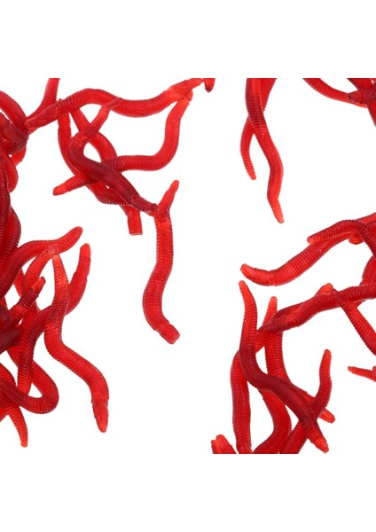 150 Adet Yumuşak Solucan Balıkçılık Yem Solucan Lures Kancalar Yemler Kırmızı (Yurt Dışından) fırsatları