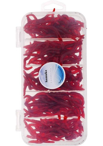 150 Adet Yumuşak Solucan Balıkçılık Yem Solucan Lures Kancalar Yemler Kırmızı (Yurt Dışından) indirimleri