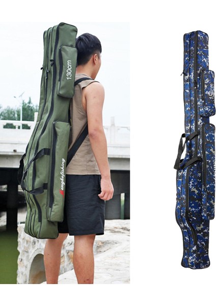Çubuk ve Makara Holdall Çanta Için Hazır Tutuyor Çubuklar Sazan Kaba Balıkçılık Malzemeleri 2 Katmanlar 150 cm Mavi (Yurt Dışından)