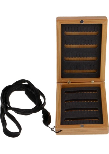 Taşınabilir Ahşap Bambu Fly Fishing Finess Kordonlu Kutu - 96 Sinek Tutar (Yurt Dışından) modelleri