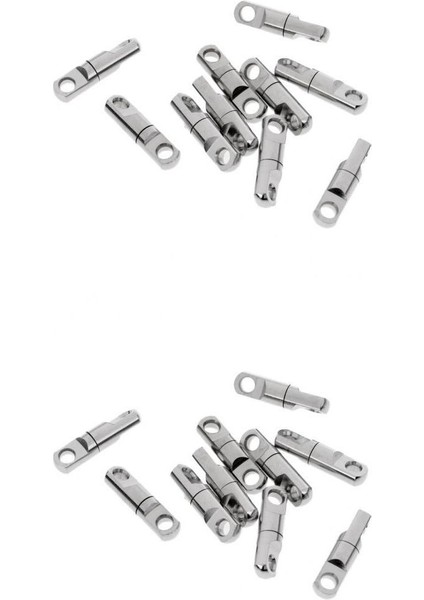 20 Adet Sütun Tipi Gümüş Balıkçılık Fiyonklu Kanca Balıkçılık Döner Konektör (Yurt Dışından)