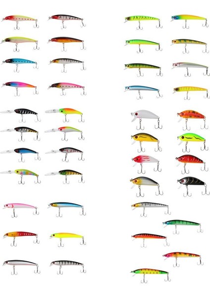 43 Adet Balıkçılık Lures Karışık 6 Farklı Stiller Minnow Krank Baits Swimbait (Yurt Dışından) fiyatları