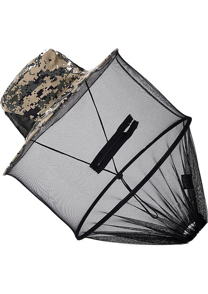 Dijital Camo Camo Tuval Şapka Sivrisinek Örgü Net Yüz Baş Boyun Maskesi Hood Yeni Dijital Kamuflaj (Yurt Dışından)