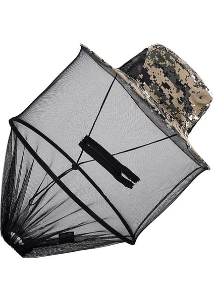 Dijital Camo Camo Tuval Şapka Sivrisinek Örgü Net Yüz Baş Boyun Maskesi Hood Yeni Dijital Kamuflaj (Yurt Dışından) fırsatları