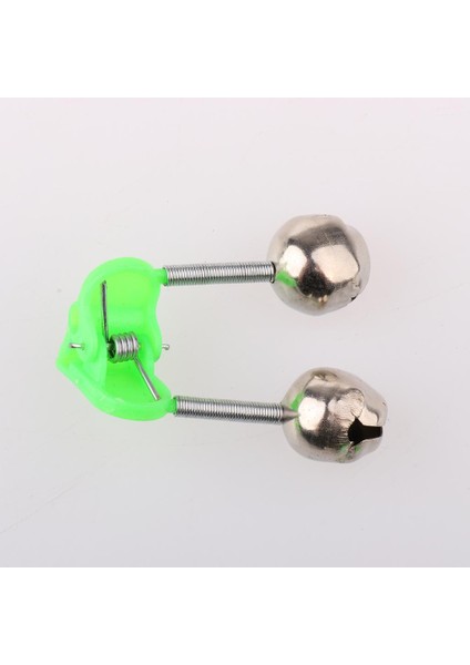 10 Parça LED Ikiz Çan Gece Olta LED Işık Klip Bite Lure Alarm Yeşil (Yurt Dışından)