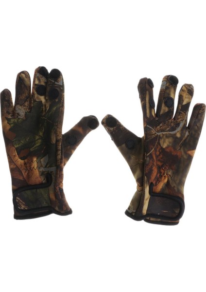1 Çift Balıkçılık Eldiven Anti Kayma Sıcak Bisiklet 3 Yarım Parmak Eldiven L Camo (Yurt Dışından) fiyatları