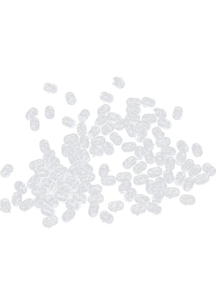 100 Adet 0.8mm Balıkçılık Oval Boncuk Çift Inci Matkap Çapraz Boncuk 5X8MM (Yurt Dışından)