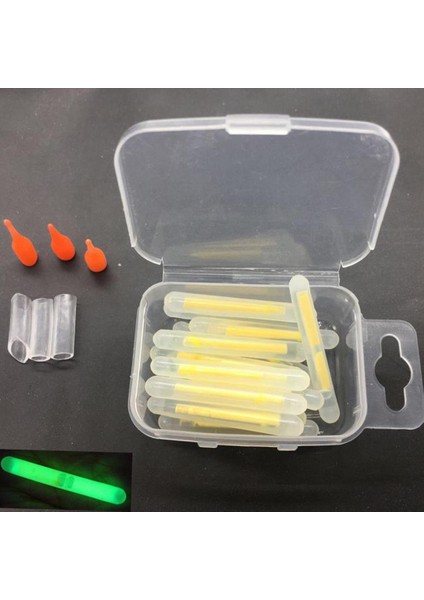 15 Adet Klip Çubuk Ucu Gece Balıkçılık Glow Işık Sopa Isırık Göstergesi Kutusu ile (Yurt Dışından) indirimleri