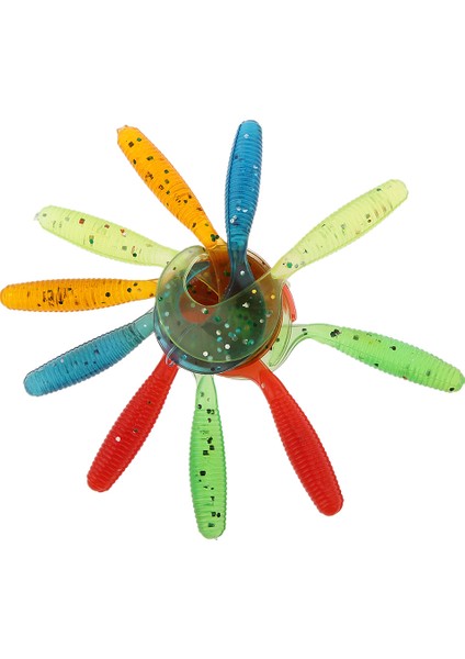 10 Adet Grub Yumuşak Solucan Balıkçılık Cazibesi Mikro Jig Baş Aracı Lure (Yurt Dışından)