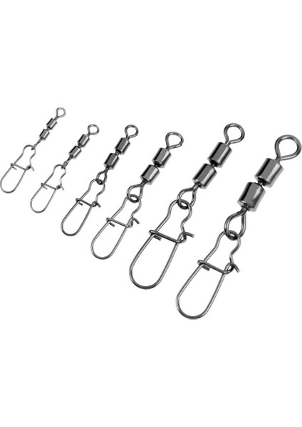 Varil Döner Yüzük Fastlock Balıkçılık Pin Yapış Konnektör Aksesuarları 6 # 5 Adet (Yurt Dışından) fırsatları