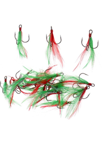 20 Adet Tüy Balıkçılık Kanca Tiz Dikenli Kalamar Fly Bağlama Lures Baits SZ005 (Yurt Dışından)