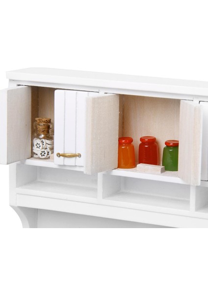Modern Buzdolabı Lavabo Soba Dolabı Seti Dollhouse Oturma Odası Dekor (Yurt Dışından)
