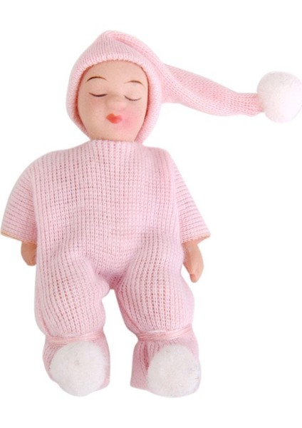 1/12 Dollhouse Minyatür Porselen Bebekler Güzel Uyuyan Küçük Bebek Oyuncakları (Yurt Dışından)