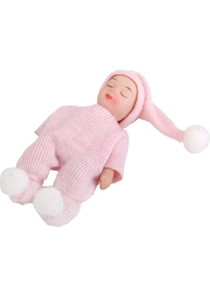 1/12 Dollhouse Minyatür Porselen Bebekler Güzel Uyuyan Küçük Bebek Oyuncakları (Yurt Dışından)
