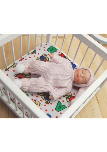 1/12 Dollhouse Minyatür Porselen Bebekler Güzel Uyuyan Küçük Bebek Oyuncakları (Yurt Dışından)