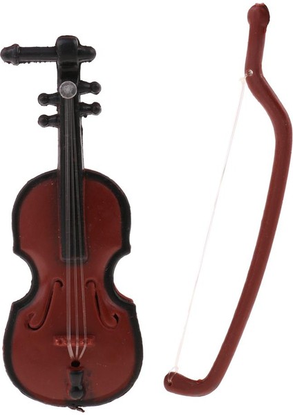 1/12 Dollhouse Minyatür Müzikal Enstrüman Keman Müzik Odası Aksesuar (Yurt Dışından)