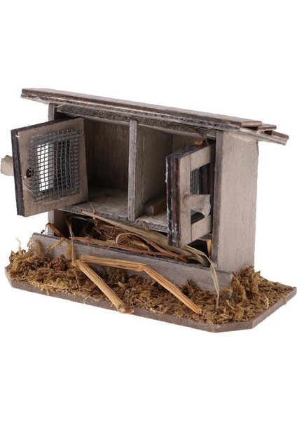 1/12 Minyatürler Dollhouse Ahşap Simülasyon Tavuk Koyu Dekorasyonu (Yurt Dışından) fırsatları