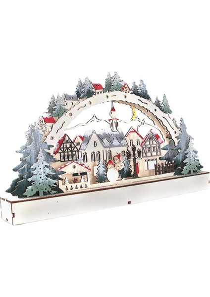 Noel LED Köprü Işık ve Müzik Köyü Çiftlik Evi Seti Bahçe Süsler (Yurt Dışından)