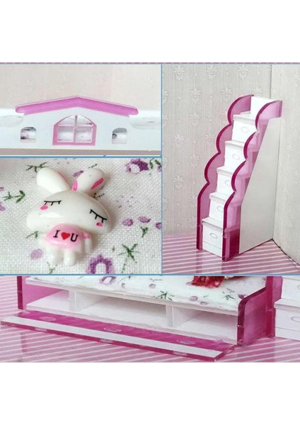 2 Takım Çocuklar Için 1/12 Ölçekli Dollhouse Ranza Yatak Kitleri Yatak Odası Mobilya Aksesuar (Yurt Dışından)