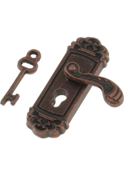 Bronz Metal Kapı Topuzu Sağ Kolu Dollhouse Minyatür 1:12 Ölçekli Aksesuar (Yurt Dışından)