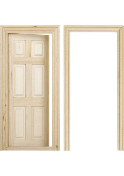 Iç 6-Panel Ahşap Kapı ve Kepenkler Için 1/12 Dollhouse Minyatür Dekor (Yurt Dışından) indirimleri