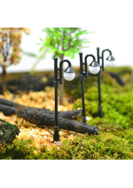Metal Küpeşte ve Lamba ile 1/12 Dollhouse Peri Bahçe Mobilya Park Tezgahı (Yurt Dışından)