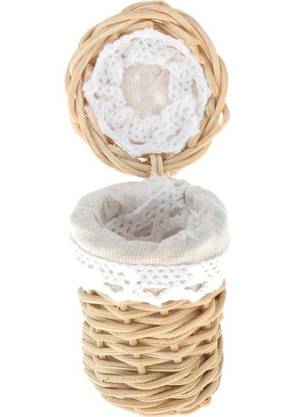 1/12 Minyatür Nefis Dollhouse Bambu Dokuma Sepet Aksesuarları Model Oyuncak (Yurt Dışından)