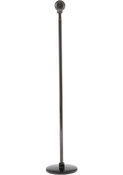 1: 6 Ölçekli Ayarlanabilir Mikrofon Modeli Aksesuarları Mini Dekor Çocuk Oyuncakları Siyah (Yurt Dışından)