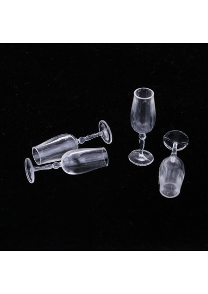 1/12 Dollhouse Minyatür Sofra Kupası Şarap Cam Suyu Cam Goblet 4 Adet #b (Yurt Dışından)