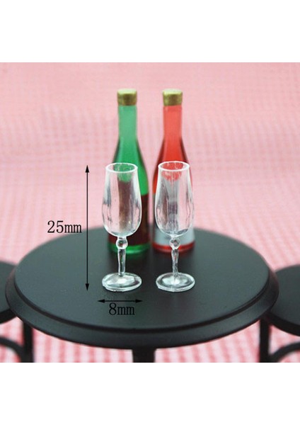 1/12 Dollhouse Minyatür Sofra Kupası Şarap Cam Suyu Cam Goblet 4 Adet #b (Yurt Dışından)