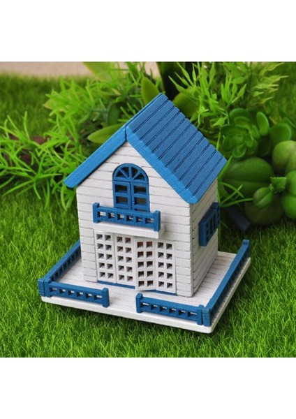 1:12 Ölçekli Dollhouse Minyatür Mavi Çatı Dıy Yapı Tavan Modelleri 2 Takım (Yurt Dışından) modelleri