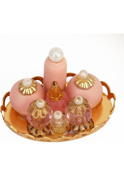 Lüks Minyatür Banyo Parfüm Seti W / Tepsi Için 1/12 Dollhouse Mobilya Pembe (Yurt Dışından) fiyatları