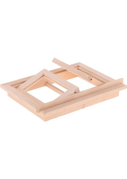 3 Adet 1/12 Dollhouse Minyatür Boyasız 2-Pane Pencere Çerçevesi Dıy Aksesuarları (Yurt Dışından)