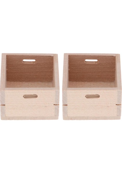 2 Lot 1/12 Ölçekli Dollhouse Minyatür Meyve Sebze Saklama Kutusu Mutfak Seti (Yurt Dışından)