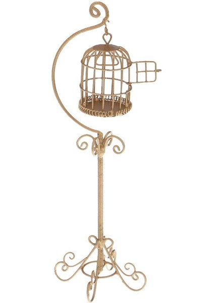 Vintage Metal Kuş Kafesi Birdcage Standı 1/12 Dollhouse Minyatür Ev Dekorasyonu (Yurt Dışından) indirimleri