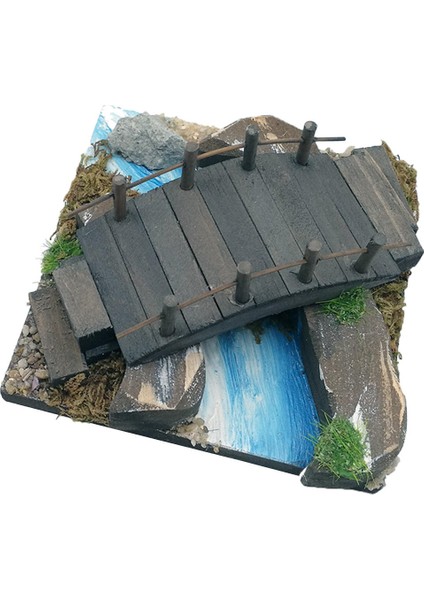 1 / 12. Ölçekli Dollhouse Binası Modeli Bahçe Manzara Dekor Aksesuar Köprüsü (Yurt Dışından)