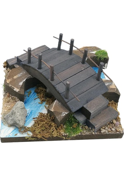 1 / 12. Ölçekli Dollhouse Binası Modeli Bahçe Manzara Dekor Aksesuar Köprüsü (Yurt Dışından) modelleri