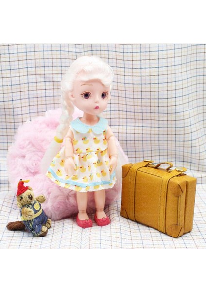 1: 6 Dollhouse Minyatür Bjd Bebek Için Sarı Vintage Bavul Bagaj Modeli (Yurt Dışından)