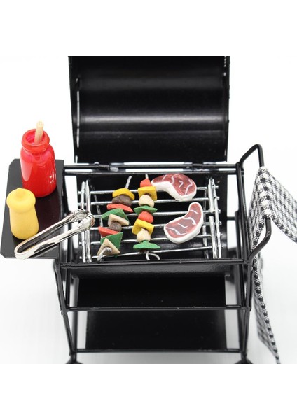 Dollhouse 1:12 Ölçekli Minyatür Mobilya Koleksiyon Mini Barbekü Barbekü Modeli (Yurt Dışından) modelleri