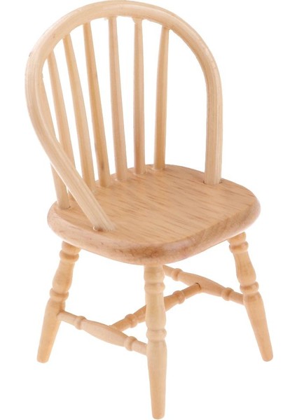 2 Adet 1/12 Dollhouse Mini Ahşap Yemek Odası Için Ahşap Yavru Arka Sandalye (Yurt Dışından) modelleri