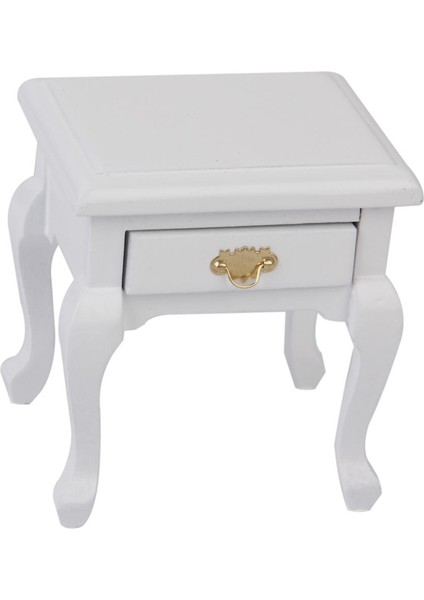 Vintage 1/12 Dollhouse Ahşap Başucu Dolabı Masa Beyaz Mini Dıy Mobilya (Yurt Dışından) fiyatları