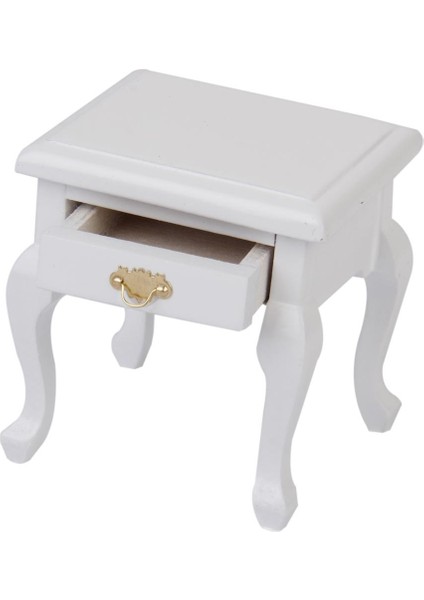 Vintage 1/12 Dollhouse Ahşap Başucu Dolabı Masa Beyaz Mini Dıy Mobilya (Yurt Dışından) fırsatları