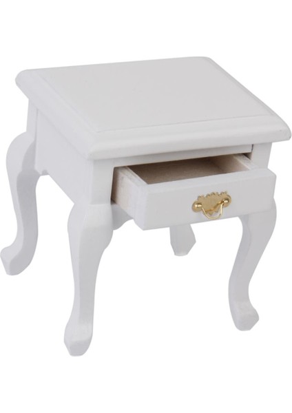 Vintage 1/12 Dollhouse Ahşap Başucu Dolabı Masa Beyaz Mini Dıy Mobilya (Yurt Dışından) indirimleri