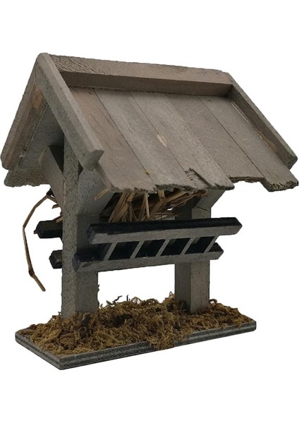 1/12 Ölçekli Dollhouse Mini Vintage Stil Manger Model Yard Dekoratif Accs Manger (Yurt Dışından)