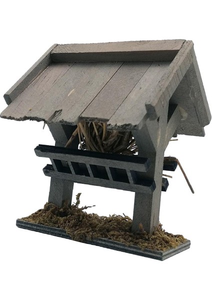 1/12 Ölçekli Dollhouse Mini Vintage Stil Manger Model Yard Dekoratif Accs Manger (Yurt Dışından)