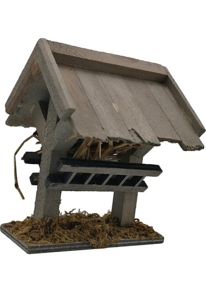 1/12 Ölçekli Dollhouse Mini Vintage Stil Manger Model Yard Dekoratif Accs Manger (Yurt Dışından)