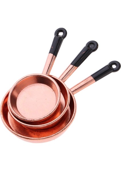 2 Takım 1/12 Minyatür Mutfak Eşyaları Dollhouse Cookwaretoy Tencere ve Tavalar (Yurt Dışından)