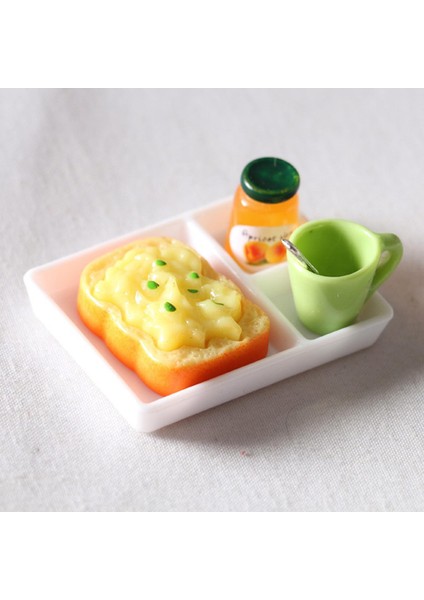 Kahvaltı Tost ve Reçel ile 1:12 Dollhouse Dekor Oyuncaklar Patates Ekmek Için Patates Ekmek (Yurt Dışından)